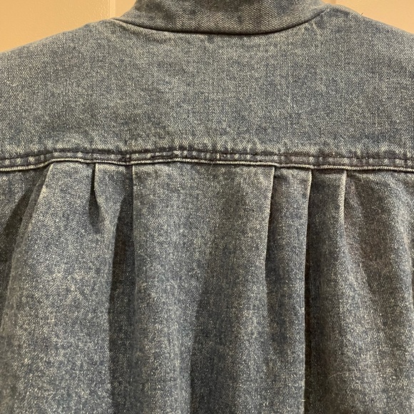 EUC 80’s Vintage Denim Bomber Jacket! Size M - Picture 6 of 6